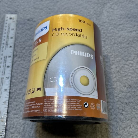 100 PHILIPS CD-R Logo Brand Discs 700MB 52x80mins High Speed Spindle CR7D5NH00 - Picture 2 of 6